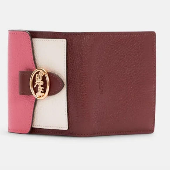 NEW 🎀 Coach Georgie Small Wallet In Colorblock - Picture 2 of 7